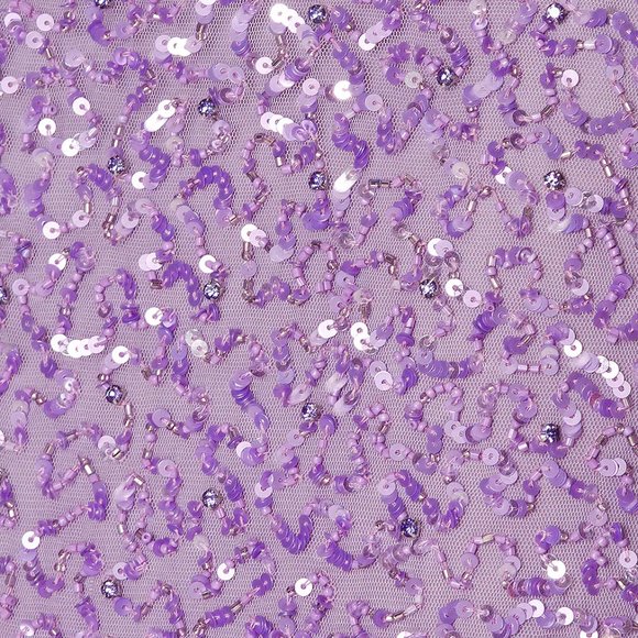 retrofete Jean Mini Dress Lavender Light Purple Crystal Sequin Off Shoulder XS - Picture 5 of 5